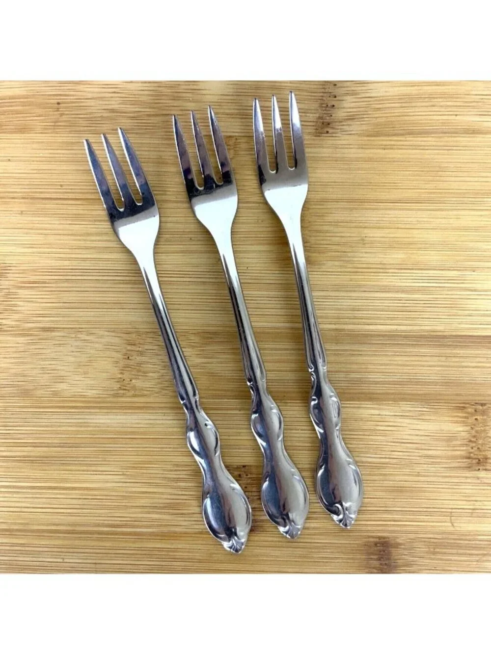 1847 Rogers Bros IS Cotillion 3 Cocktail Seafood Forks Stainless Steel 70s